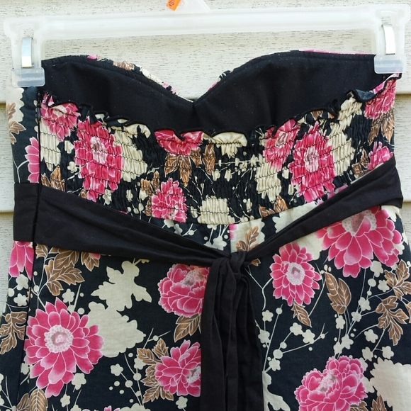 Charlotte Russe Juniors Floral Cotton Strapless Sweetheart Party Dress 7 - Picture 5 of 7